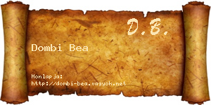 Dombi Bea névjegykártya